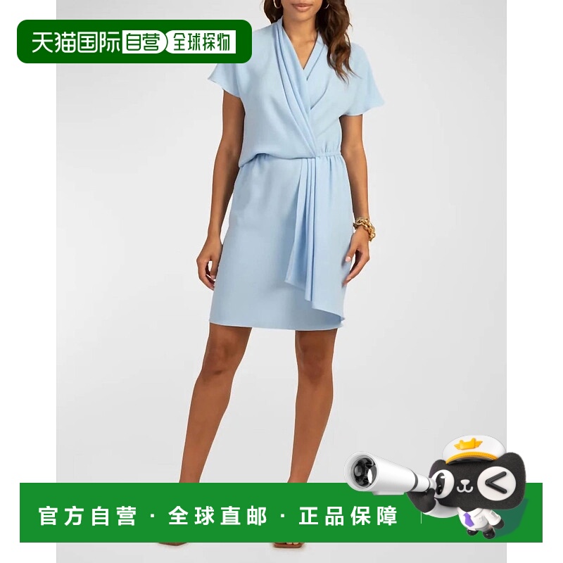 自营 trina turk魅惑女巫迷你连衣裙（卷云蓝） - cirrus blue 美