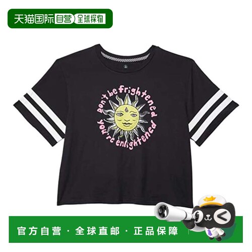 自营Volcom Ozzy错误t恤幼儿黑色图形印花短袖JDM2406-黑色 美国