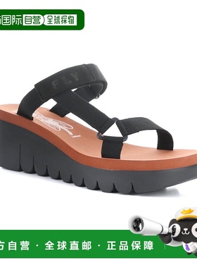 自营FLY London Yaka 绒面革凉鞋 - 黑色 美国奥莱直发