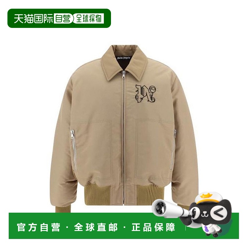 自营 Palm Angels Padded Bomber Men's Jacket - beige 美国奥莱
