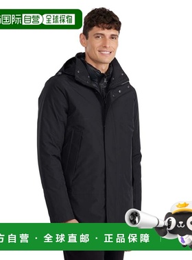 自营Pajar 男式 Altair 中长款派克大衣，带焊接细节和可拆卸风帽