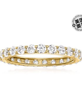 自营Ross-Simons CZ 永恒戒指 14kt 黄金 - 白色 【美国奥莱】直