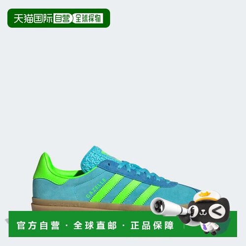 自营女款adidas GAZELLE BOLD鞋-蓝色发光/太阳绿色/亮蓝色 美国