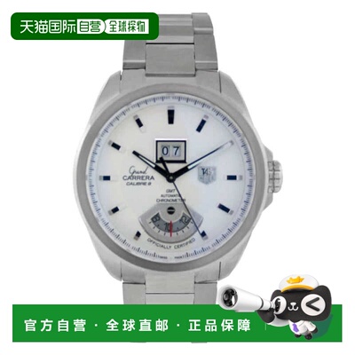 自营Tag Heuer男士Grand Carrera银色表盘手表-银色 美国奥莱直发