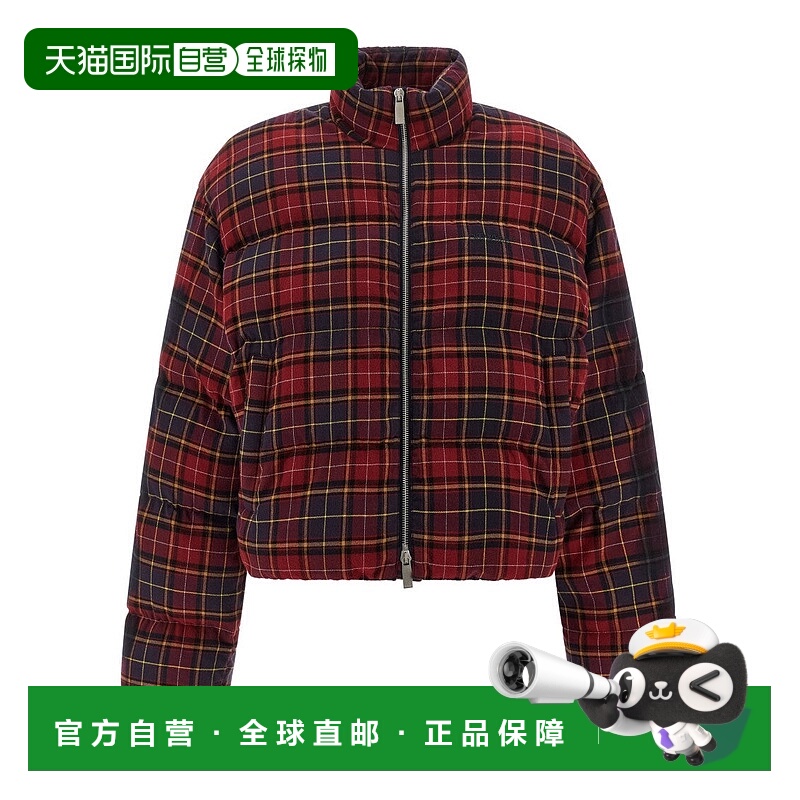 自营off-whiteCheck Flan Arrow Spray' Down Jacket - black 美