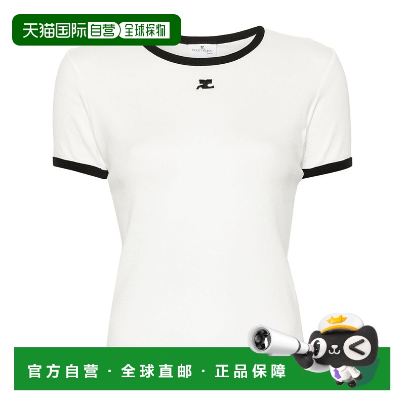 1h可退 香港直邮潮奢 Courreges 女士 短袖T恤 VESJTS017JS0070