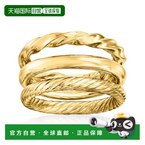 自营Ross-Simons 18kt Gold Over Sterling Jewelry Set: 3 Polis