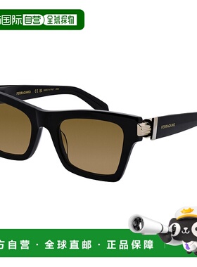 自营Salvatore Ferragamo SF 2013S 011 52mm女式猫眼太阳镜-黑色