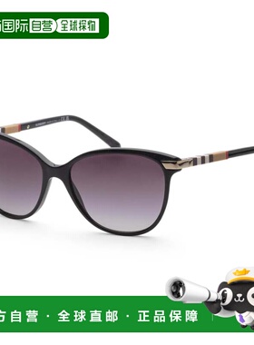 自营Burberry Women's 57mm Black Sunglasses - black 美国奥莱