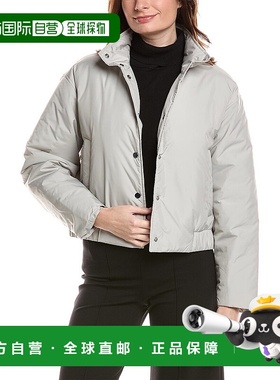 自营Lafayette 148 New York Stand Collar Puffer Coat - grey