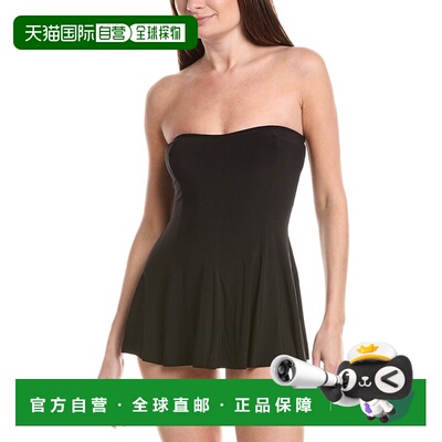 自营Norma Kamali Strapless Flared Swim Dress - black 美国奥