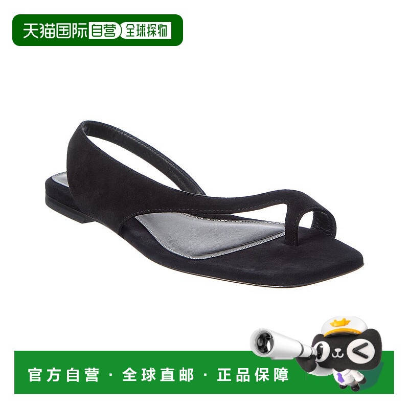 自营TOTEME Thong Suede 凉鞋 - 黑色 美国奥莱直发