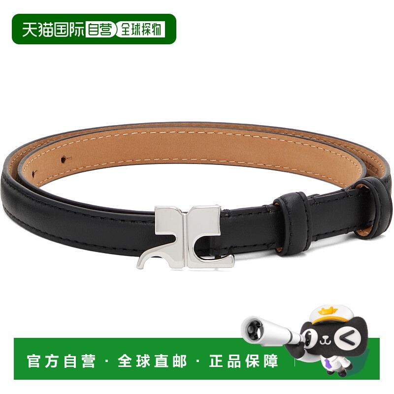 1h可退 香港直邮潮奢 Courreges 女士 黑色 15MM AC Leather 腰带