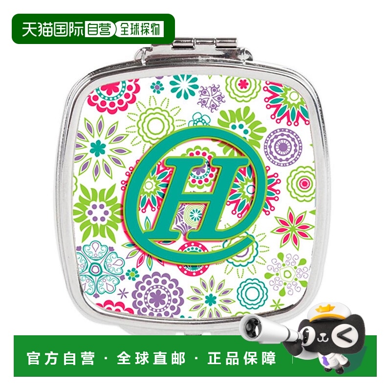 自营 Carolines Treasures CJ2011-HSCM 字母 H 花朵粉色蓝正品