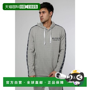 自营 Tommy Hilfiger 09T4088男式连帽衫，麻灰色棉混纺长袖套头