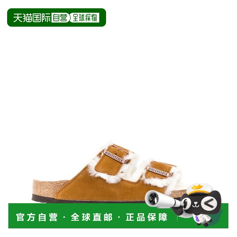 自营birkenstockFaux Fur Lined Classic Sandals With Adjustabl