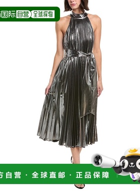 自营Milly Idena Halter Dress - silver 美国奥莱直发连衣裙