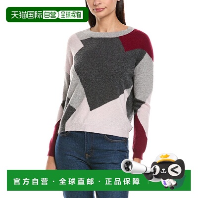 自营philosophy Colorblocked Cashmere Sweater - grey 美国奥莱