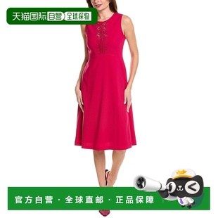 Lace Applique Midi 自营 pink Tahari Dress 美国奥莱直 Elie