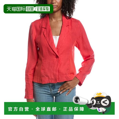 自营Michael Stars Pearson罗纹混合亚麻西装外套-粉红色 美国奥