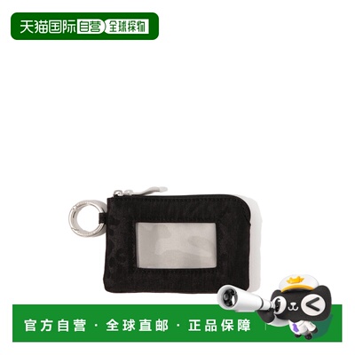 自营baggallini RFID Card Case ID Wallet - black cheetah embo