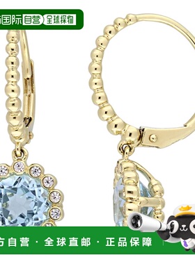 自营Mimi & Max 3 2/5ct TGW Sky-Blue Topaz White Sapphire Lev