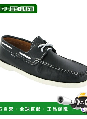 自营Atlanta Mocassin Leather Boat Shoe - black 美国奥莱直发