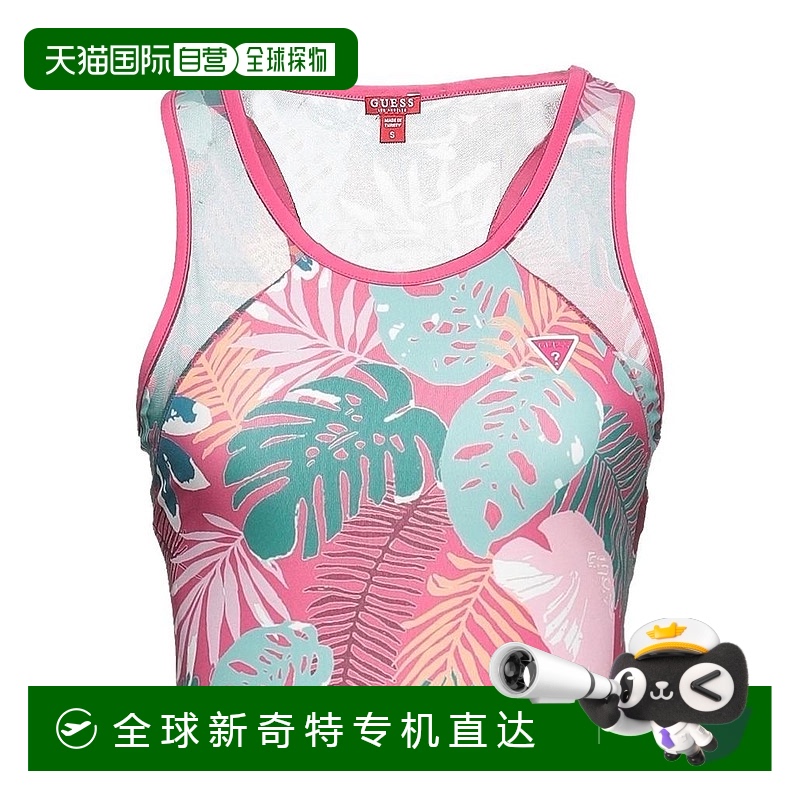 【美国直邮】GUESS女士背心吊带无袖圆领舒适透气 休闲百搭女装上