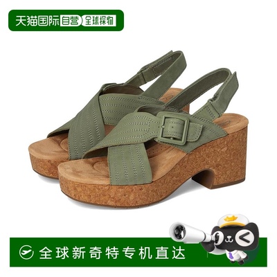 1h可退 【美国直邮】clarks 女士 时尚休闲鞋坡跟皮鞋凉鞋坡跟鞋