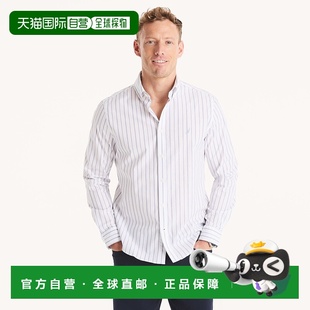 Nautica 亮白色 男式 抗皱衬衫 美国奥莱直发 修身 自营