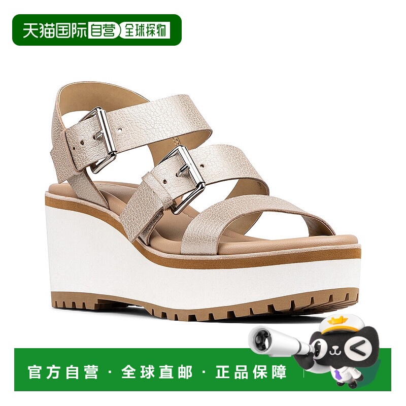 自营Donald Pliner Blerina皮革凉鞋-金色 美国奥莱直发