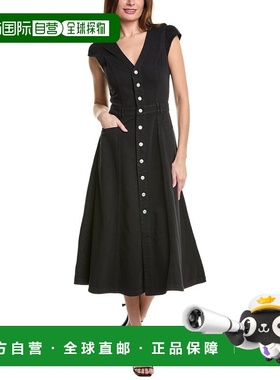 自营PAIGE Aida Midi Dress - black 美国奥莱直发