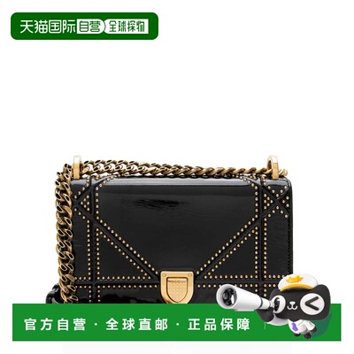 自营Dior Patent Leather Studded Diorama Small Shoulder Bag -