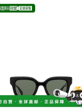 1h可退 香港直邮潮奢 Gucci 古驰 女士 黑色 GG Big Square 太阳