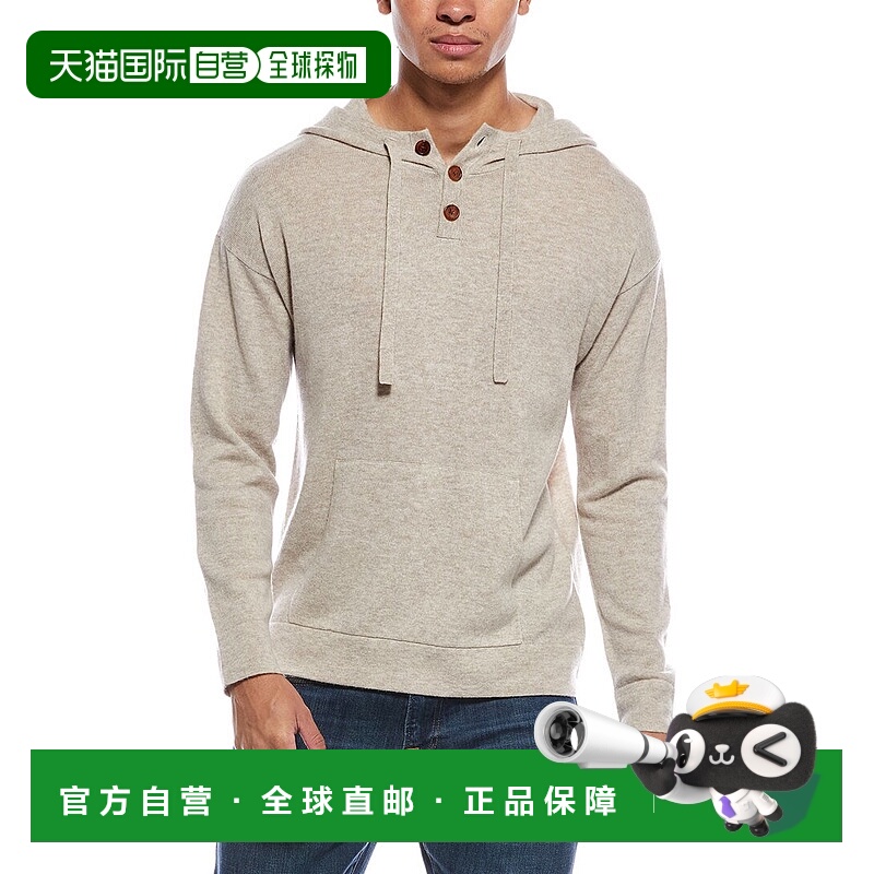 自营Brodie Cashmere Button Up Wool & Cashmere-Blend Hoodie -