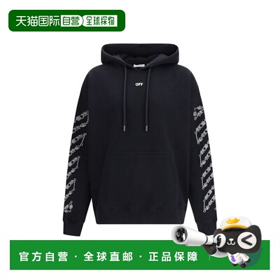 自营off-whiteOff- Cotton Men's Sweatshirt - black 美国奥莱直