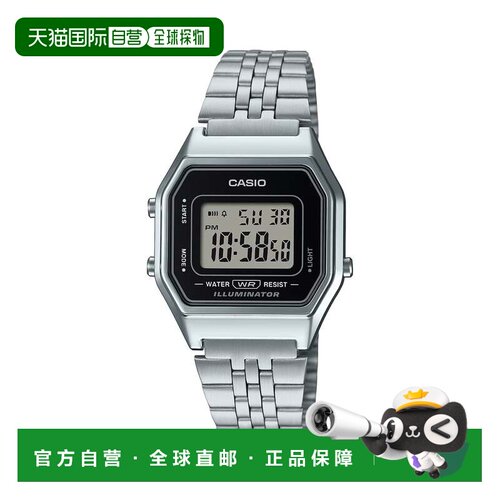 自营Casio Women’s Silver Digital Watch with Black Frame - L