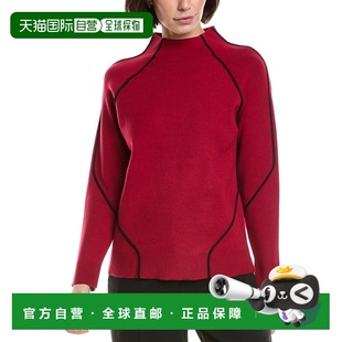 自营T Tahari Contrast Sweater - red 美国奥莱直发