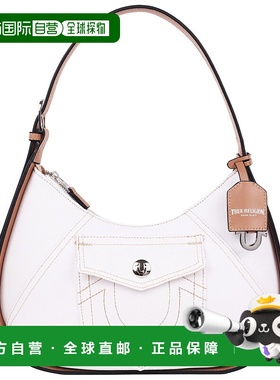 自营 True Religion马蹄袋中号Hobo-白色斜挎包 美国奥莱直发