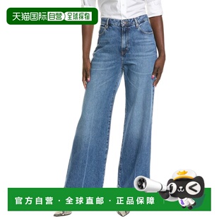 自营FRAME Denim The Slice Flare牛仔裤-蓝色 美国奥莱直发