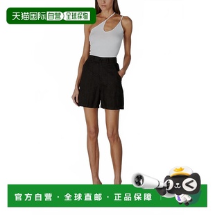 黑色 美國奧萊直發 costa亞麻高腰短褲 自營enza