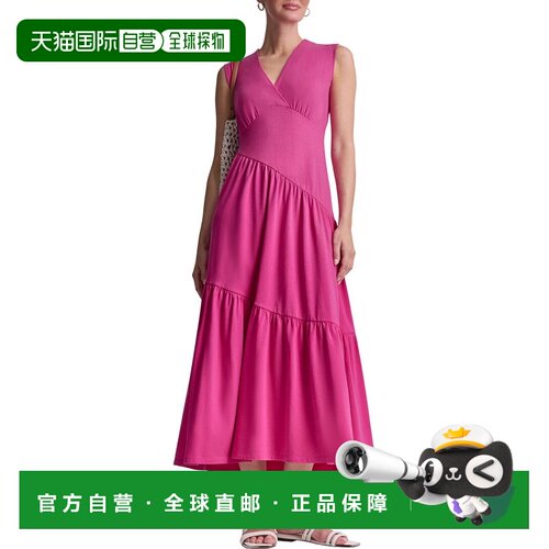 自营DKNY a字型长裙-紫色 美国奥莱直发
