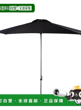 自营 safavieh抗紫外线 Hurst 9 Ft Easy Glide 市场伞 - 黑色 美