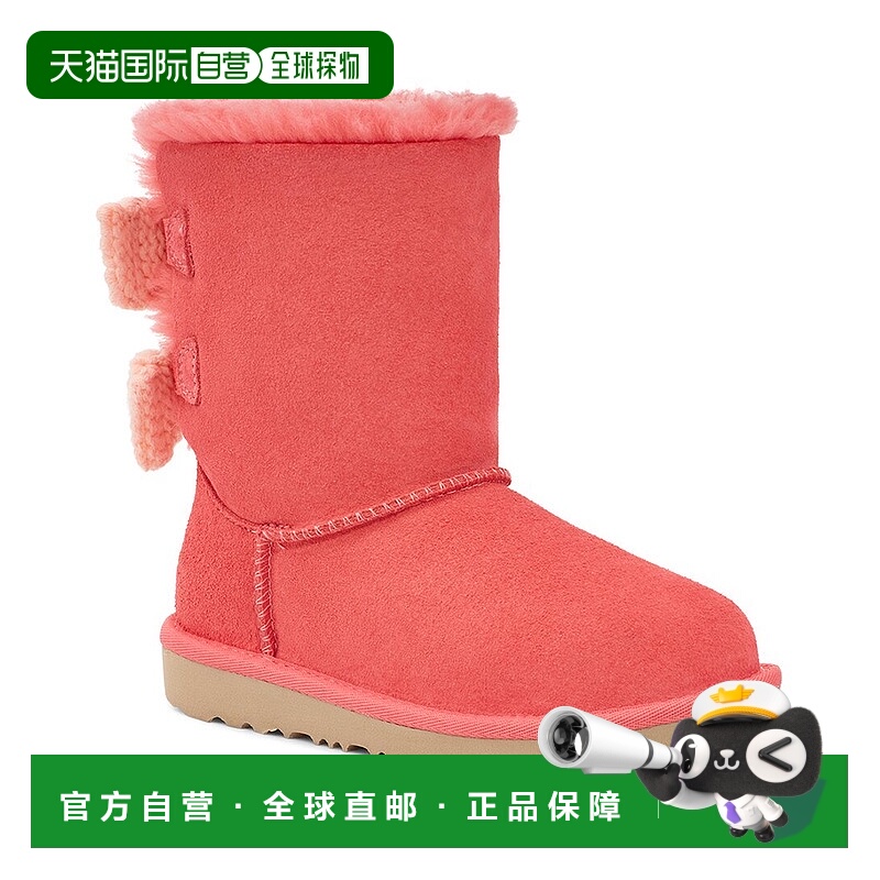 自营UGG Bailey Bow Suede Boot - pink 美国奥莱直发
