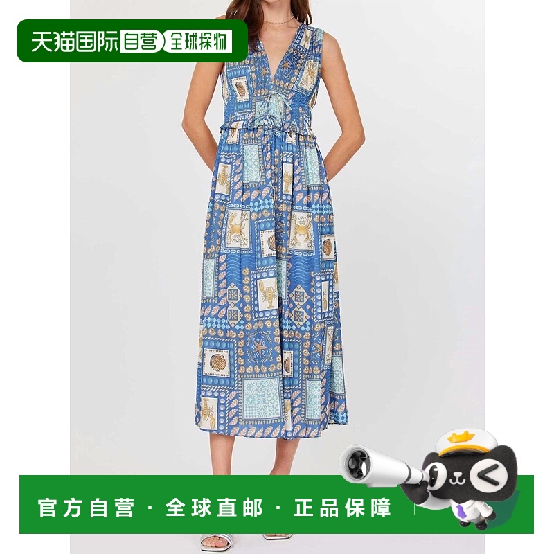 自营current air沿海迷笛连衣裙蓝色多色-蓝色多色 美国奥莱直发