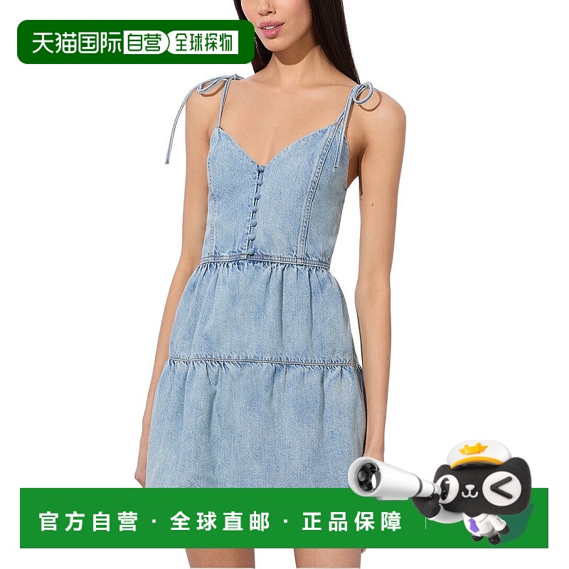 自营alice + olivia Shanti Mini Dress - blue 美国奥莱直发