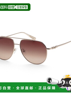 自营 Longchamp女式57毫米金色太阳镜-金色 美国奥莱直发