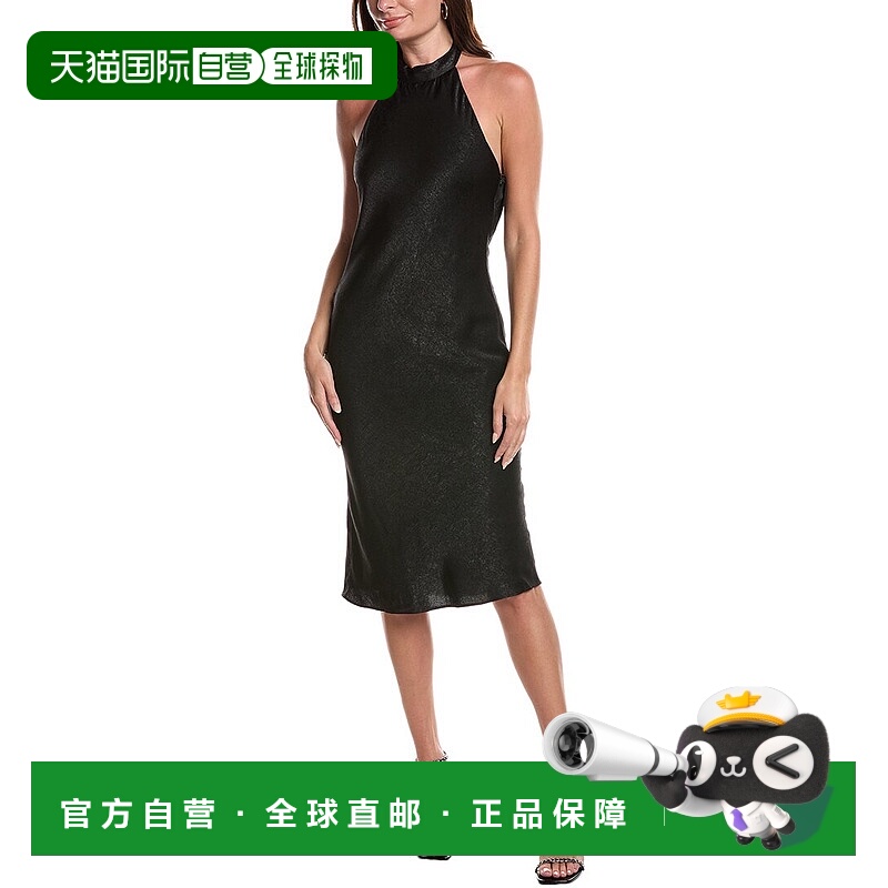 自营sadie & sageSage品牌Aphrodite Halter Midi连衣裙-黑色 美