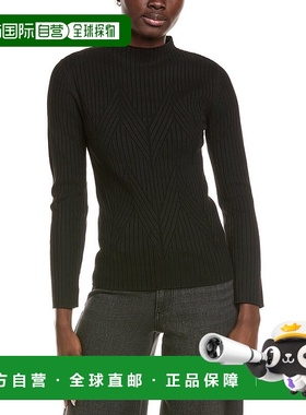 自营Kenneth Cole雪佛龙针织毛衣-黑色 美国奥莱直发