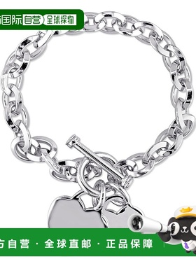 自营 925 纯银 Mimi & Max Heart Charms 吊饰手链 - 白色 美国奥